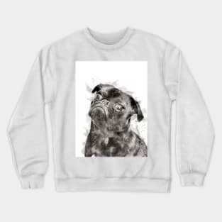 Watercolor Pug Crewneck Sweatshirt